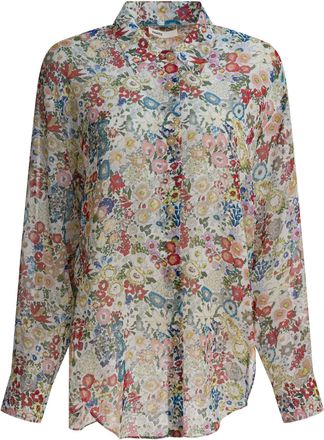 Khaite Camisa de seda floral Khaite
