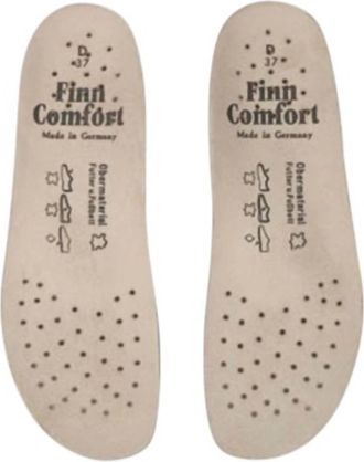 Finn Comfort Womens Classic Flat Perforated Insole In Beige