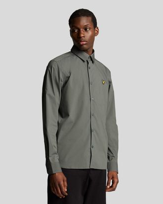 Lyle & Scott Bamboe Lange Mouwen Shirt - Donkergrijs