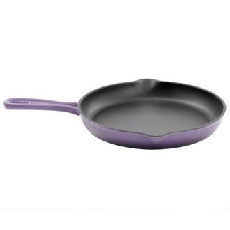 MegaChef Round 10.25 Inch Enameled Cast Iron Skillet in Purple at Nordstrom