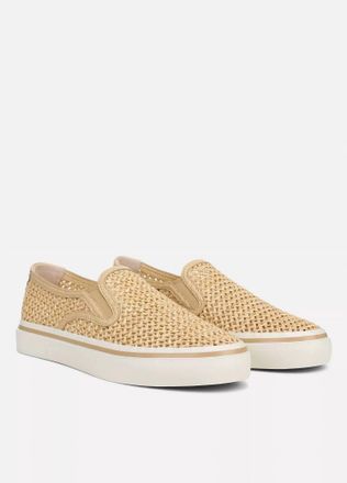 Vince Womens Blair Raffia Slip On Sneaker In Toasted Wheat