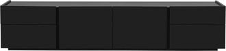 Miliboo Mobile TV design nero lucido con vani L199.8 cm ISAURE