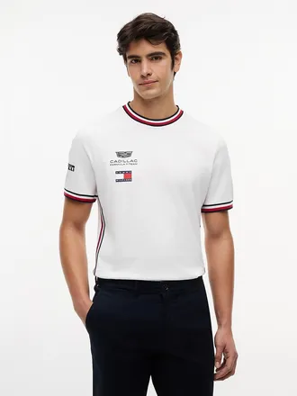 Tommy Hilfiger Mens Tommy x Cadillac F1 Team Replica T-Shirt - White - XXL