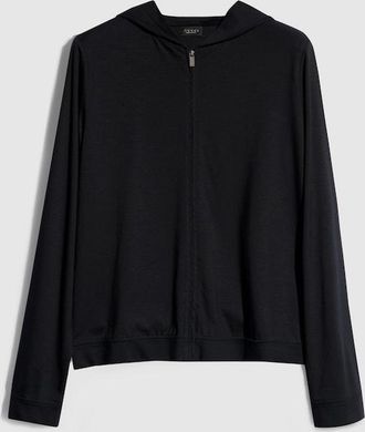 Gucci Soft Rayon Jersey Zip Jacket, Size XXXL, Black, Ready-to-wear