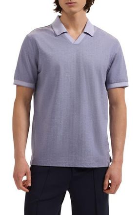 Bugatchi Tipped Johnny Collar Polo in Orchid at Nordstrom, Size Xx-Large