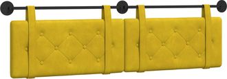 vidaXL Cabecero Colgante Amarillo Terciopelo Vidaxl