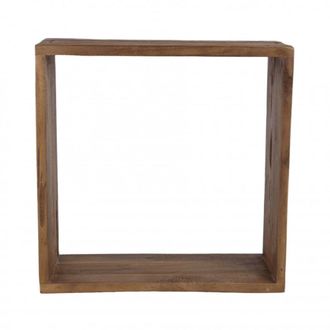 Macabane Estanter&iacute;a cuadrada con 1 estante de madera de teca reciclada