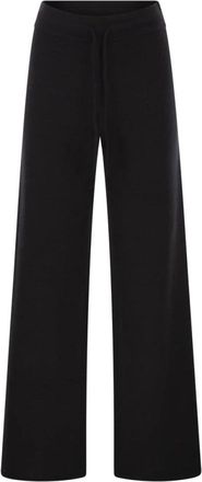 MC2 Saint Barth Cambon Knit Trouser - Dames - Wijde Broeken - Zwart - XS - Wol - Broeken
