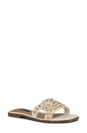 Nine West Gomaz Slide Sandal in White at Nordstrom, Size 7.5