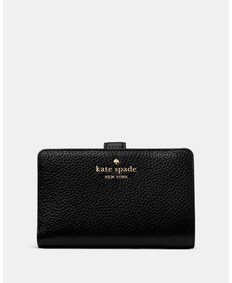 Kate Spade New York Womens Medium Bifold Wallet - Black Leather - One Size