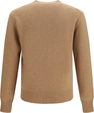 Ami Cashmere and Wool Blend Sweater - Beige