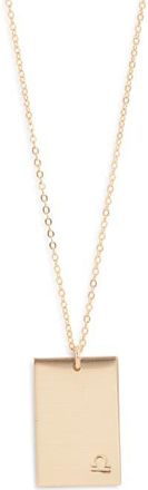 Set & Stones Goldie Zodiac Pendant Necklace in Gold /Libra at Nordstrom