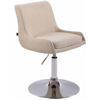 Clp Sgabello Lounge imbottito Club in Tessuto crema