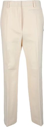 Sportmax Broeken, Dames, Beige, 3Xs, Wol, Wollen Broek