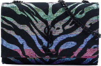 Saint Laurent Pre-owned Saint Laurent Small Canvas Metallic Tiger Print Monogram Kate Crossbody Ladies AEBI2YSVXWAUX9F4