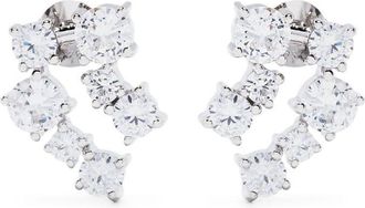 Completedworks crystal polished drop earrings - women - Crystal/Metal - One Size - Silver