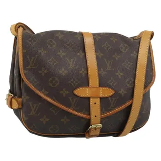 Louis Vuitton Saumur Monogram Canvas Brown Canvas Handbag (Pre-Owned)