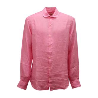 MC2 Saint Barth Pamplona Linen Shirt - male - MC2 Saint Barth - Casual Shirts - Pink - XL - Shirts