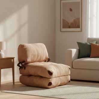 Dmora Sill&oacute;n Surigae, Silla Soporta 130 Kg, Estructura Pl&aacute;stica, Relleno De Espuma, 80x60x70h Cm Marr&oacute;n
