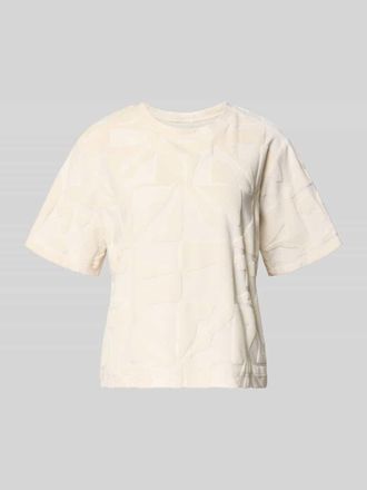 Ichi T-Shirt im Allover-Look Modell NABI in Offwhite, Gr&ouml;&szlig;e XXL