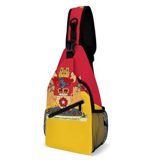 Generic Flag of Hampshire Unisex Shoulder Bags Casual Crossbody Chest Bag Sling Backpack for Hiking Cycling Travel