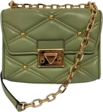 Michael Kors Pre-owned Mini Bags, female, Green, Size: ONE SIZE Pre-owned Serena Chain Shoulder Bag