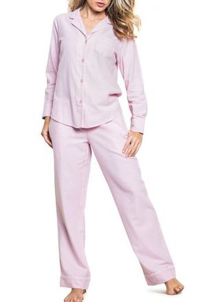 Petite Plume Cotton Flannel Pajamas in Pink at Nordstrom, Size X-Small