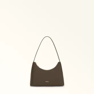 Furla Diamante Shoulder Bag Mini Mogano Purple Sidney Calf Leather Woman