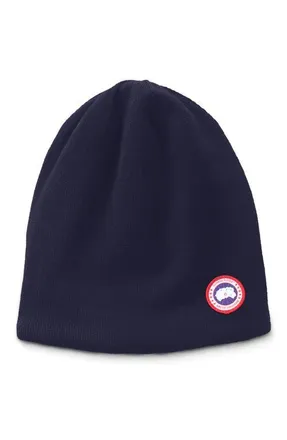 Canada Goose Standard Wool Blend Beanie in Navy Heather at Nordstrom