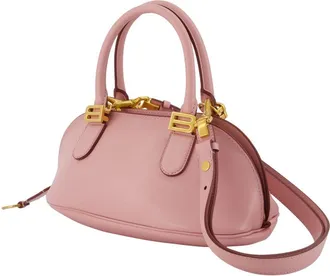 Balenciaga Womens Bolero Bowl Mini Bag Leather Pink Calfskin Handbags-purses
