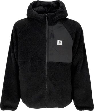 Element Omkeerbare Sherpa Jas met Capuchon - Heren - Jassen - Zwart - XL - Polyester - Jassen