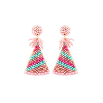 White Label Womens Birthday Earrings In Pink