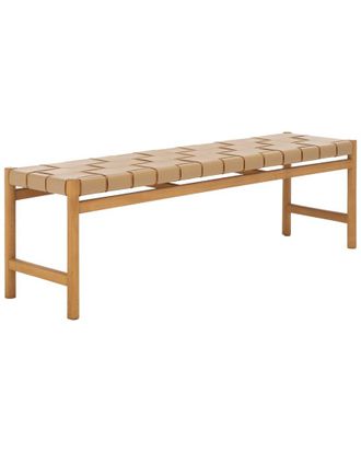 Safavieh Couture Devnie Woven Leather Bench