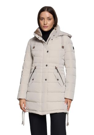 Gil Bret Steppjacke GIL BRET, Damen, Gr. 36, silber (silber cloud), Web, Obermaterial: 100% Polyester, unifarben, figurbetont kniefrei, Rundhals, Jacken Steppj