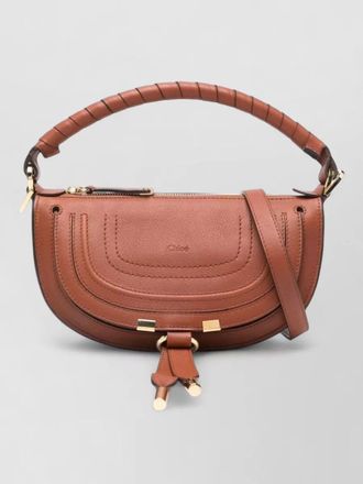 Chlo&eacute; curved shoulder bag gold tone hardware