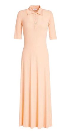 Rosetta Getty Peach Cotton Dress Size M