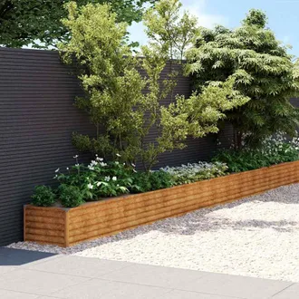 vidaXL Fioriera Rialzata Da Giardino 770x50x36 Cm In Acciaio Corten - Vidaxl