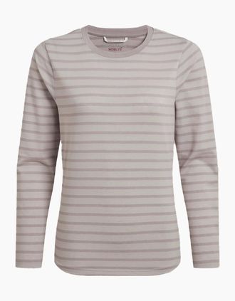 Craghoppers Womens Craghoppers Womens/Ladies Akona Striped Nosilife Long-Sleeved T-Shirt - Cream - Size: 10