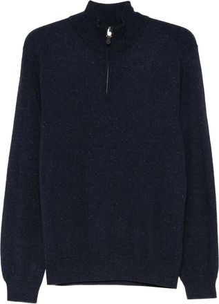 Canali Maglione con mezza zip - Blu