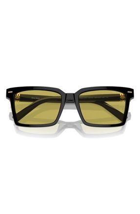Miu Miu 55mm Rectangular Sunglasses in Black at Nordstrom