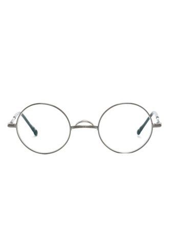 Matsuda round-frame glasses - unisex - Acetate/Titanium - One Size - Blue