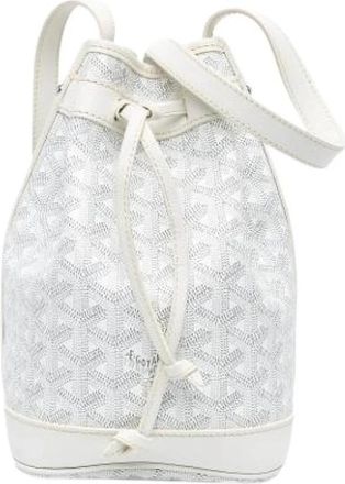 Goyard Pre-owned Petit Flot Bucket Bag - Dames - Vintage Tas - Wit - ONE Size - Leer - Vintage
