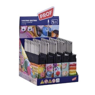 Trade Shop Trade Shop - Set 50pz Accendino A Fiamma Canna Corta Prof Cobia Ff Cakes Candle Light 41411658