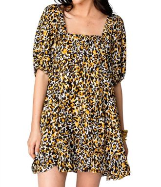 BuddyLove Becca Baby Doll Short Dress In Alleycat