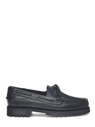 Sebago Moccasin-Style Leather Flat Shoes with Rugged Sole