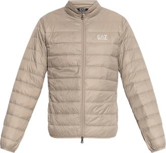 Emporio Armani Giacca trapuntata con logo - Toni neutri