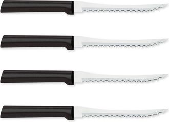 Rada Cutlery 5-Inch Tomato Slicer Stainless Steel Serrated Blade, Set of 4