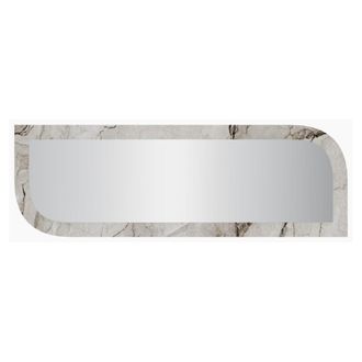 Dmora Espejo Grano, Forma Rectangular, Tipo De Pared, Estructura Transparente, 120x40h Cm Gris M&aacute;rmol
