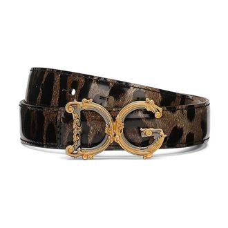 Dolce & Gabbana DG Buckle Leather Belt - Dames - Riemen - Veelkleurig - 80 CM - Leer - Accessoires