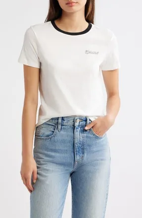 Brixton Pinned Slim Fit Crewneck T-Shirt in Off White at Nordstrom, Size X-Small